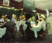 John French Sloan Renganeschi's Saturday Night oil painting on canvas